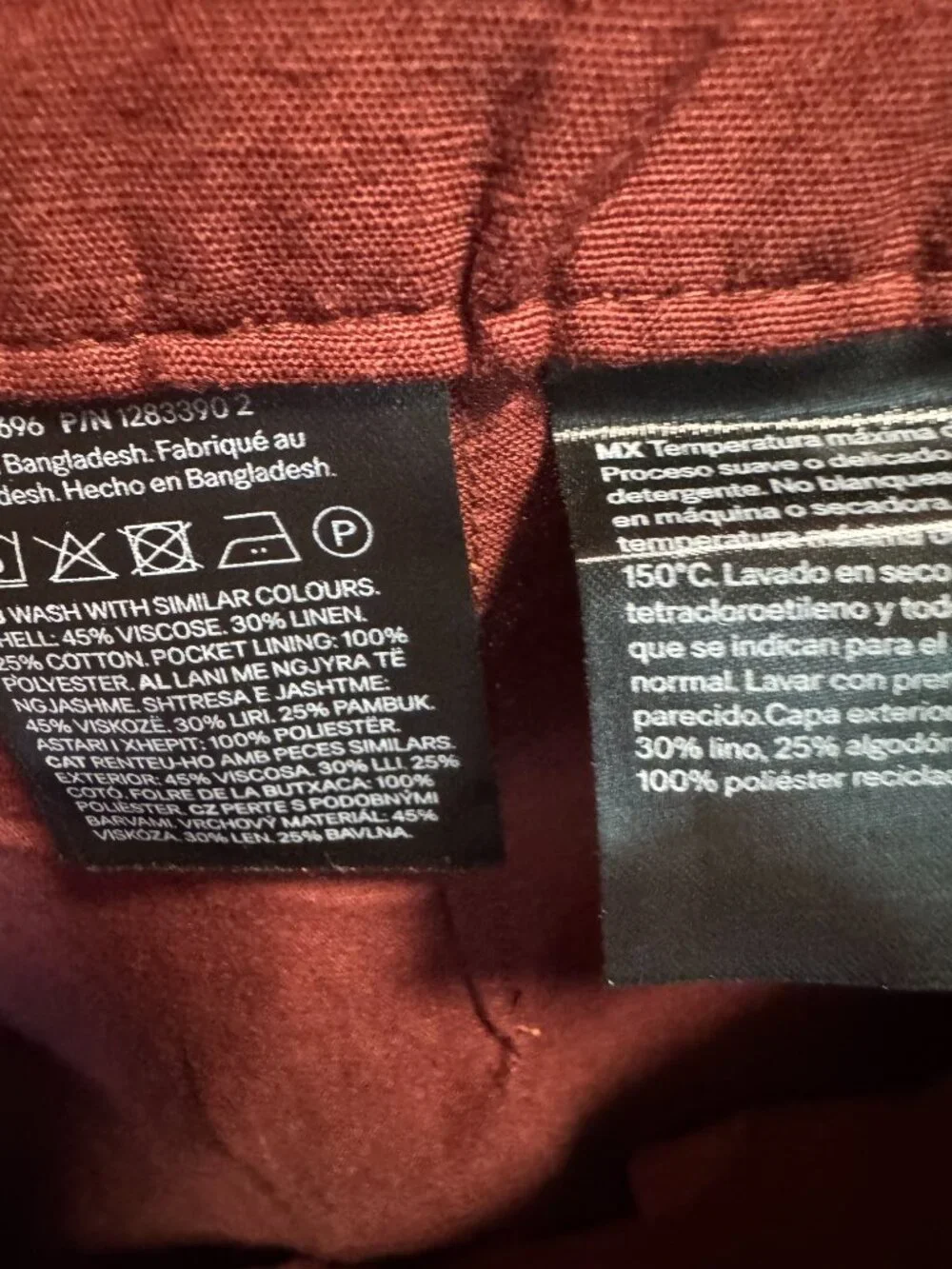 H&M women wide leg hi-waist linen blend one pleat pant size 6 new with tag